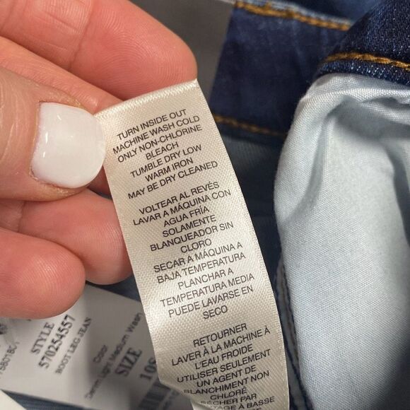 White House Black Market Slim Boot Jeans Size 10 Short NEW - Picture 6 of 6